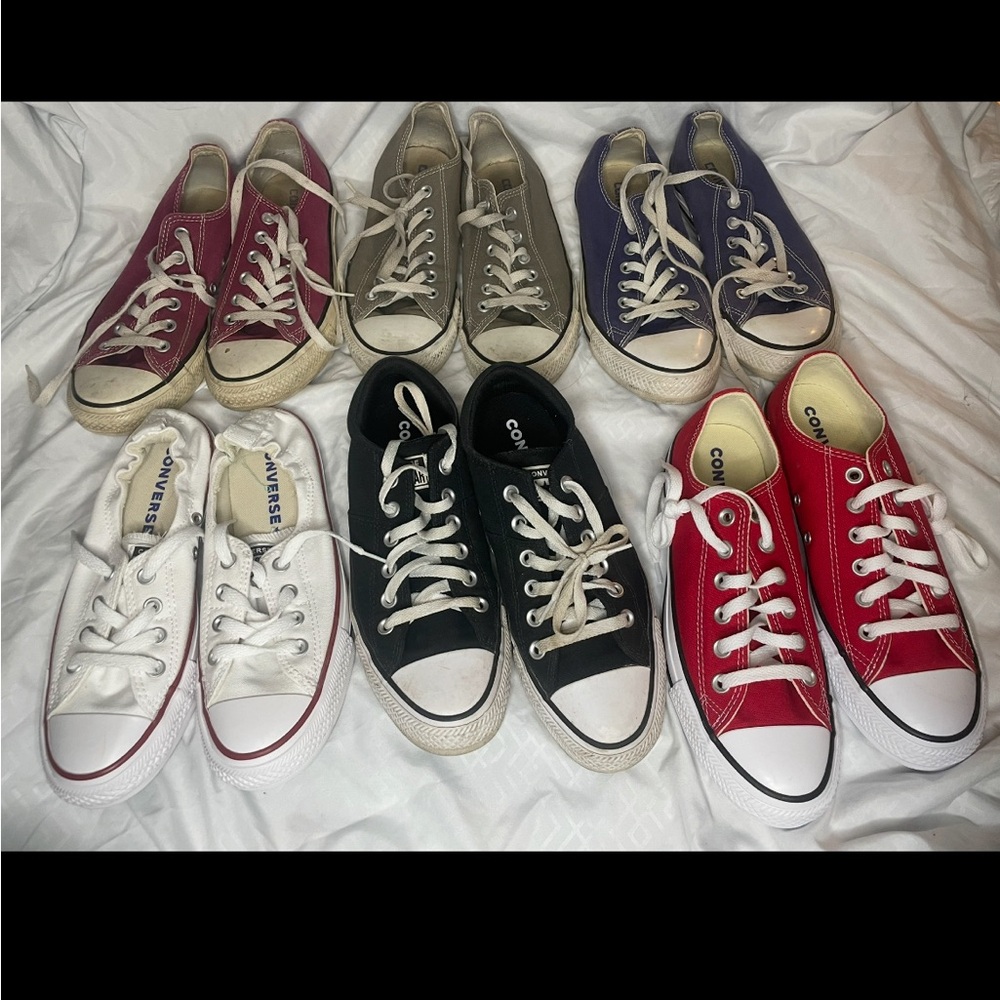Converse Classic Sneakers - Red, Black, White, Blue, Gray, Maroon. Size 8 Women